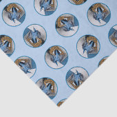 White-Breasted Nuthatch Vliegende Originele Foto Tissuepapier (Detail)