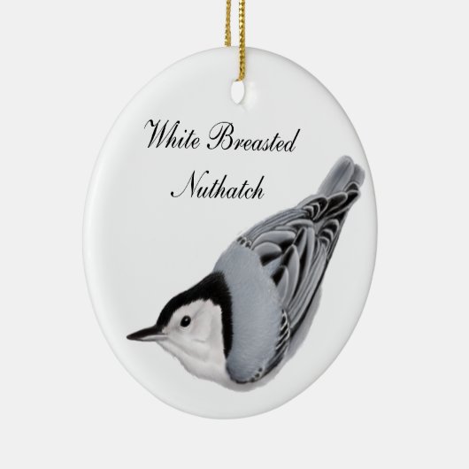 White Breasted Nuthatch Wild Bird Ornament (Rechts)