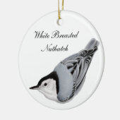 White Breasted Nuthatch Wild Bird Ornament (Links)