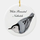 White Breasted Nuthatch Wild Bird Ornament (Achterkant)