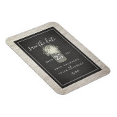 White Brick Baby's Breath Bruiloft Save The Date Magneet (Rechterzijde)