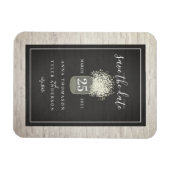 White Brick Baby's Breath Bruiloft Save The Date Magneet (Horizontaal)