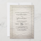 White Brick Black + White Wedding Kaart (Voorkant)