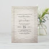 White Brick Black + White Wedding Kaart (Staand voorkant)