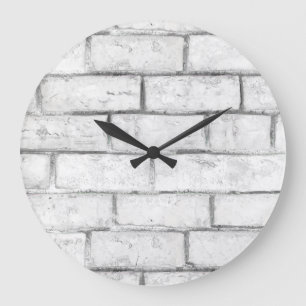 White Brick Modern Urban Grote Klok