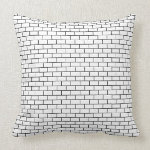 White Brick Pattern Sierkussen