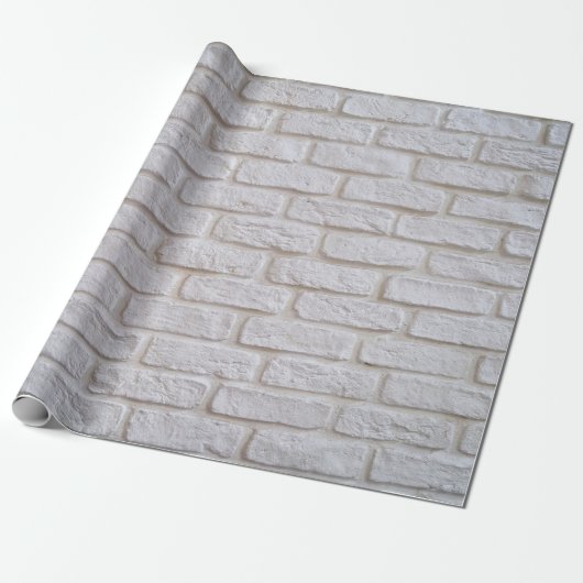 White Brick Texture Cadeaupapier (Uitgerold)