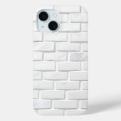 White Brick Texture iPhone Case Minimal Look (Achterkant)