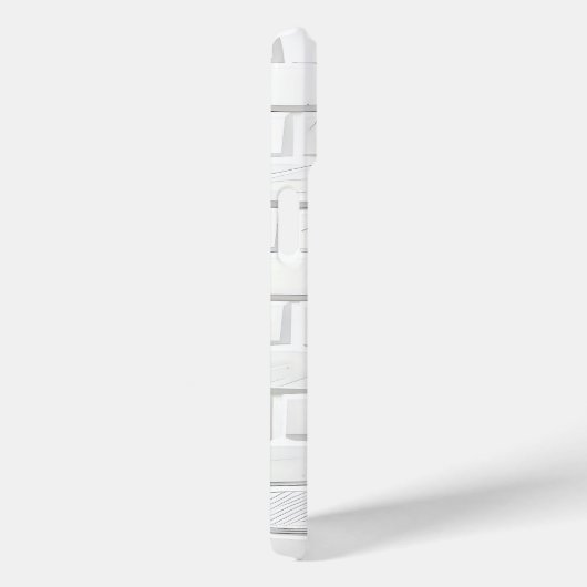 White Brick Texture iPhone Case Minimal Look (Achterkant / Rechts)