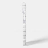 White Brick Texture iPhone Case Minimal Look (Achterkant / Links)