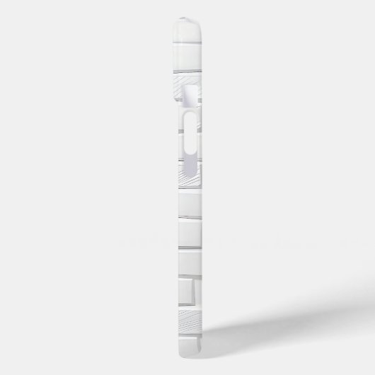 White Brick Texture iPhone Case Minimal Look (Achterkant / Links)