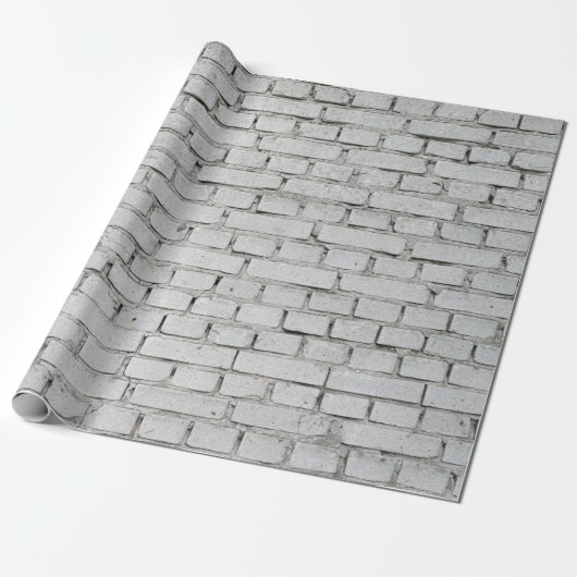 WHITE BRICK WALL CADEAUPAPIER (Uitgerold)