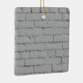 White Brick Wall Keramisch Ornament (Rechts)