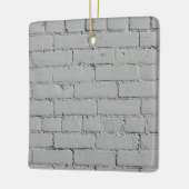 White Brick Wall Keramisch Ornament (Links)