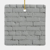 White Brick Wall Keramisch Ornament (Achterkant)
