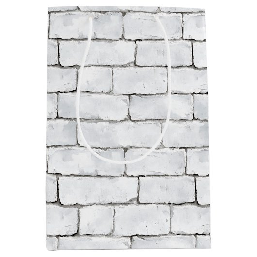 White Bricks Medium Cadeauzakje (Voorkant)