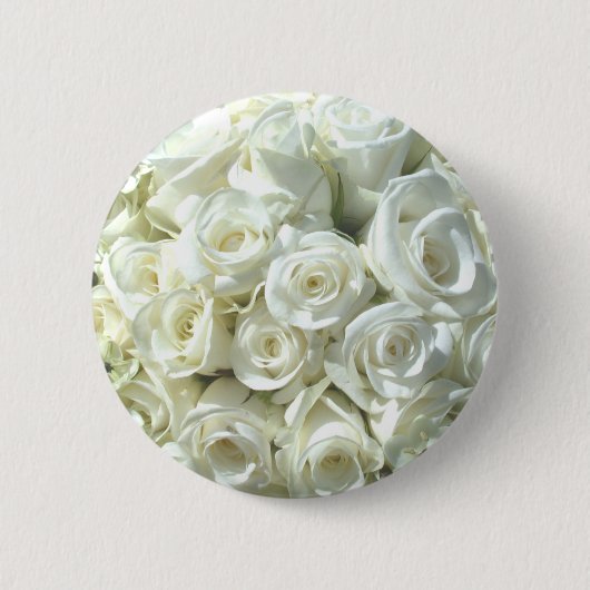 White Bridal Bouquet Button -  (Voorkant)