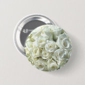 White Bridal Bouquet Button -  (Voorkant /achterkant)