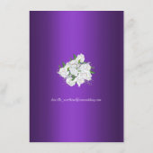 White Bridal Bouquet Paars Wedding Informatiekaartje (Achterkant)