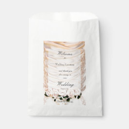 White Bridal Dress met Rozen bruiloft Bedankzakje