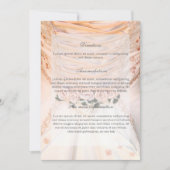 White Bridal Dress met Rozen Wedding Directions Kaart (Voorkant)