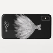 *~* White Bridal Gown Glitter Bride Case-Mate iPhone Case (Achterkant (horizontaal))