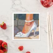White Bridal Heels Wedding Servet (Insitu)