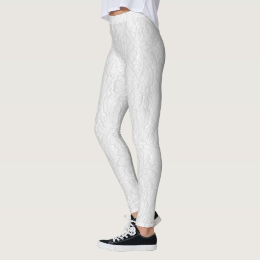 White Bridal Lacy Leggings (Links)