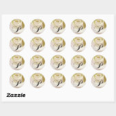 White Bridal Roos Monogram Sticker Initiaal P (Vel)