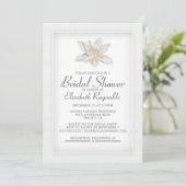 White Bridal Shower Invitations Kaart (Staand voorkant)
