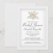 White Bridal Shower Invitations Kaart (Voorkant / Achterkant)