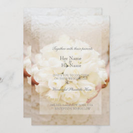 White Bridal Wedding Flower Bouquet Kaart