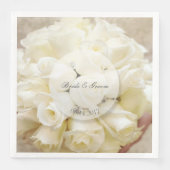 White Bridal Wedding Flower Bouquet Servetten (Voorkant)