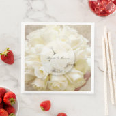 White Bridal Wedding Flower Bouquet Servetten (Insitu)