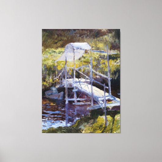 White Bridge door John Tæman Canvas Afdruk (Voorkant)