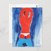 White Briefs Blue Jeans Briefkaart (Voorkant / Achterkant)