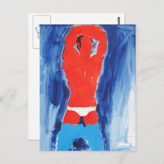 White Briefs Blue Jeans Briefkaart (Voorkant / Achterkant)