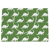 White Brontosaurus Dinosaurs Print Large Cadeautasje (Voorkant)
