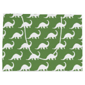 White Brontosaurus Dinosaurs Print Large Cadeautasje (Achterkant)