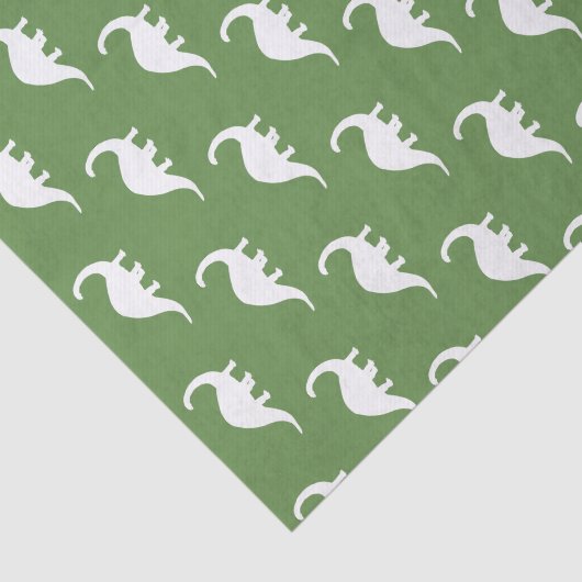 White Brontosaurus Dinosaurs Print Tissuepapier (Detail)