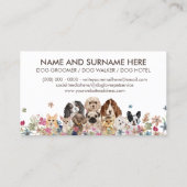 White Brown Pet Grooming Dog Sitter Visitekaartje (Achterkant)