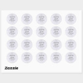 White bruiloft jurk bedankt ronde sticker (Vel)