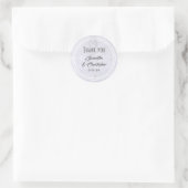White bruiloft jurk bedankt ronde sticker (Tas)
