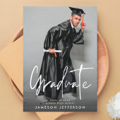 White Brush Afstuderen Foto Afstuderen Aankondiging