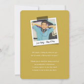 White Brush Script Calligraphy Photo Afstuderen Bedankkaart (Achterkant)