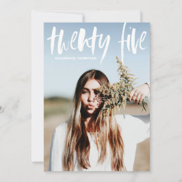 White Brush Typografie 2024 Foto Afstuderen Kaart