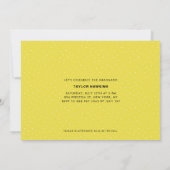 White Brush Typography Afstuderen Invitation II Kaart (Achterkant)