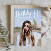 White Brush Typography Afstuderen Invitation Kaart