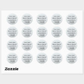 White Bubbles Business / Profiel Ronde Sticker (Vel)