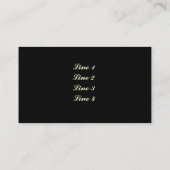 White Bubbles patroon op zwart Visitekaartje (Achterkant)